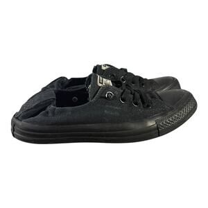 Converse Chuck Taylor's All-Star triple black canvas low-top sneakers Women’s 8